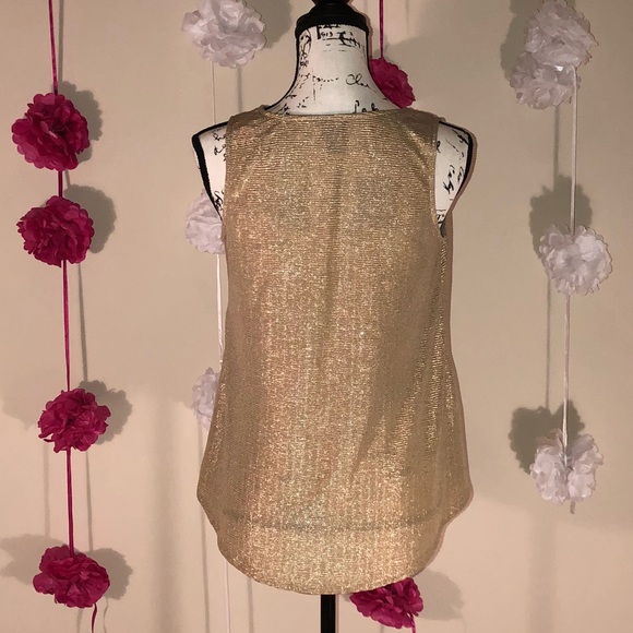 Metallic Gold High-Low Tank - Picture 2 of 2